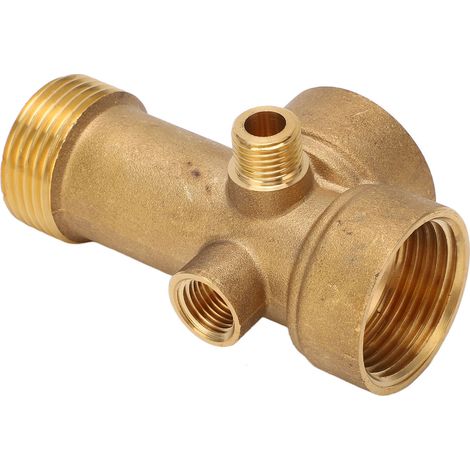 Raccord tube laiton 5 voies G1 G1/4 pour eau huile gaz cuisine salle de bain (1/5)