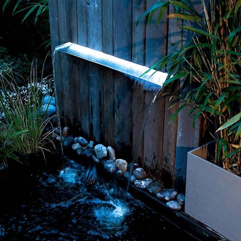 Fontana da giardino ubbink niagara 90 acciaio inox 90 cm