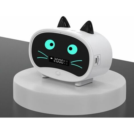 Cartoon-Katzenwecker, Doppelwecker, Bluetooth-Lautsprecher, Freisprecheinrichtung