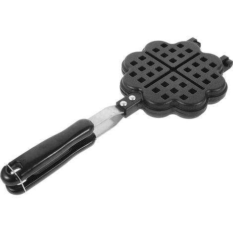 Gaufrier portable avec plaque antiadhésive, ustensile de cuisine double face, facile à nettoyer, design compact. - AquaForge (1/5)