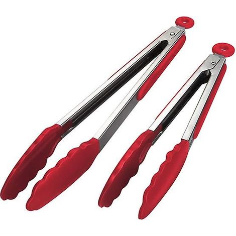 Ensemble de 2 pinces de cuisine rouges (1/5)