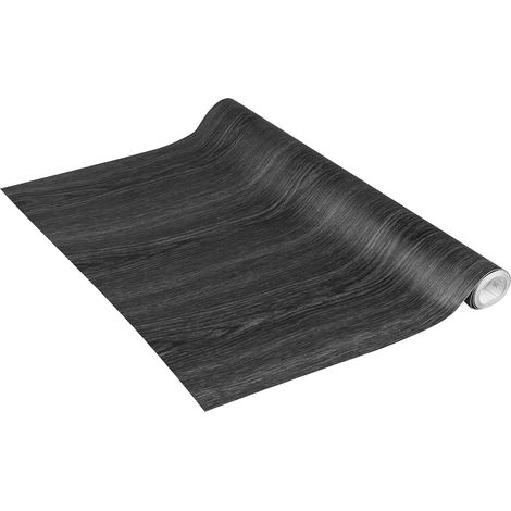 Venilia Papier adhésif  effet bois Perfect Fix® Bois noir  45cm x 2m, Épaisseur 150μ  Film autocollant pour meuble et cuisine, film décoratif, papier peint  PVC sans phtalates  Fabriqué en UE (1/4)