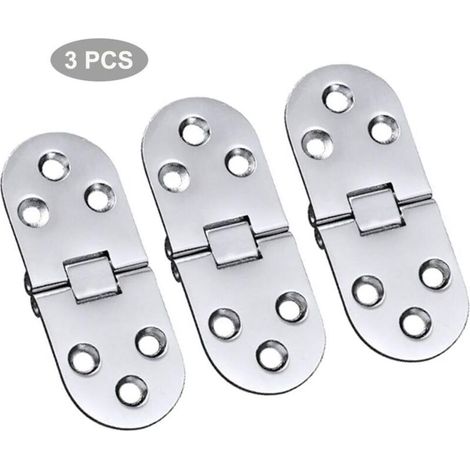 3 Stück Tischscharniere aus Aluminiumlegierung, Klappscharniere aus Edelstahl, Klappscharniere für Tische, Klappscharniere aus Aluminiumlegierung für Schubladen, Tische, Schreibtische, Nähmaschinen, S
