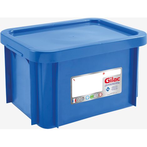 Bac 15 L Gilactiv® + couvercle - bleu - Gilac
