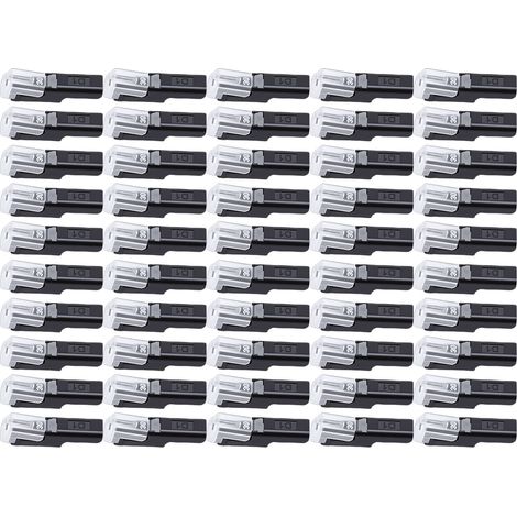 Connecteur enfichable à 1 broche avec boucle de verrouillage, LED sans bande, borne sans soudure, ouverture de 2.1mm pour fil 0.35-0,75 mm² 22-18AWG, 50 pièces