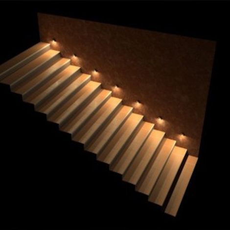 Applique murale LED 2W 220V IP65 noire – Éclairage doux 55° pour escalier – Blanc neutre 4000K – Installation directe sans transformateur (1/4)