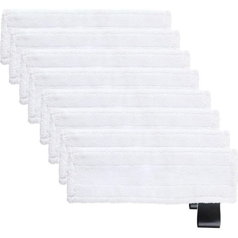 8PCS Bonnettes Microfibre pour Kärcher, Lingette Remplacement pour Karcher Vapeur, Chiffons Microfibre pour Karcher SC2 SC3 SC4 SC5, Kärcher Bonnettes pour Buse de Sol (1/4)