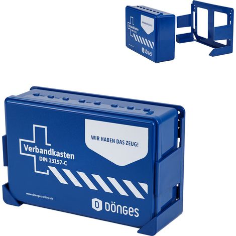 Trousse de premiers secours DIN 13157-C, avec support mural (1/5)
