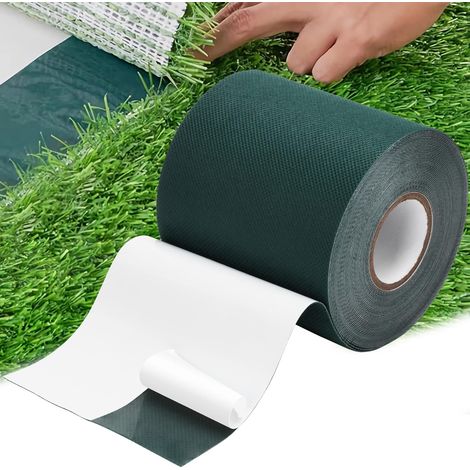 Bande de Jonction Gazon Synthétique Adhésif(Recto Simple, 10cmx20M) Bande Jonction Gazon Synthétique pour le Jointage de La Fixation du Tapis de Pelouse Imperméable et Résistant aux Intempéries (1/5)