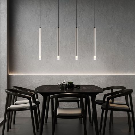 Pendellampe Hängeleuchte Esstischleuchte Wohnzimmerlampe 4 flammig H 120 cm