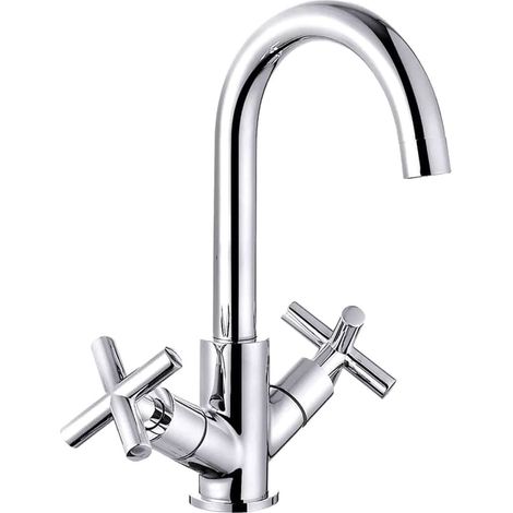 Nuie Yareth Kitchen Sink Mixer Tap Dual Handle - Chrome (1/2)