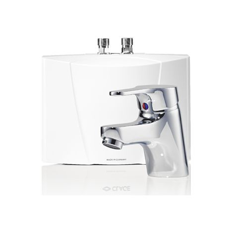CLAGE M-END, chauffe-eau instantané électrique petit modèle avec robinet de lavabo non résistant à la pression, hydraulique, 3.5 kW / 230 V, 1500-17243