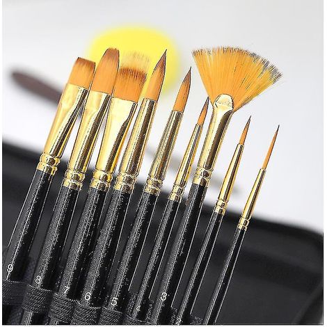 Ensemble de pinceaux de haute qualité pour la peinture acrylique et la peinture à l'huile (1/2)