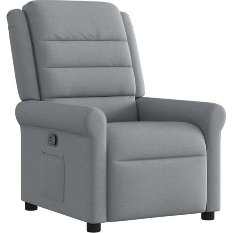 Maison Exclusive - Poltrona Reclinabile in Tessuto Grigio Chiaro