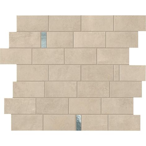 Mosaïque effet Béton Beige Crème Brick 33,3x29,7x0,85 cm Mat Vetrano - Mur intérieur (vendu par carton de 0,594 m²) - RO'MA CARRELAGE