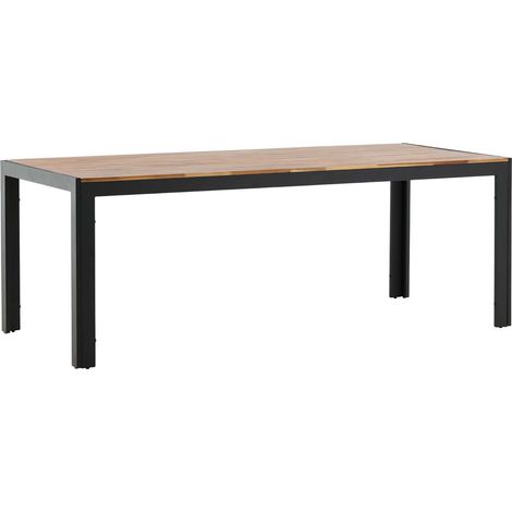 Table de jardin en aluminium et acacia 205 x 90 cm Bois (1/5)