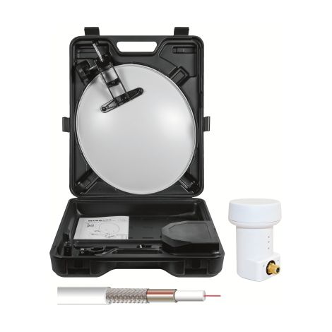 Megasat Campingkoffer mit LNB und Kabel
