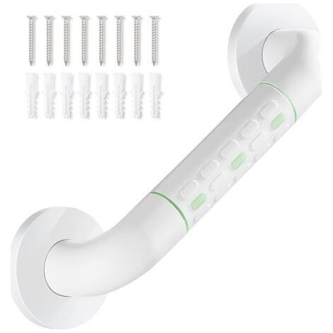 Barre D'appui WC, Barres D'appui de Salle de Bain avec Antidérapante, Poignée de Acier Inox, de Maintien Douche avec Cercles lumineux-avec Bride de Recouvrement,30 CM modunful (1/5)