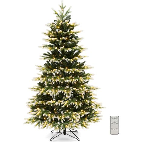 CASART Artificial Hinged Xmas Tree with 350 LED Lights (1/5)