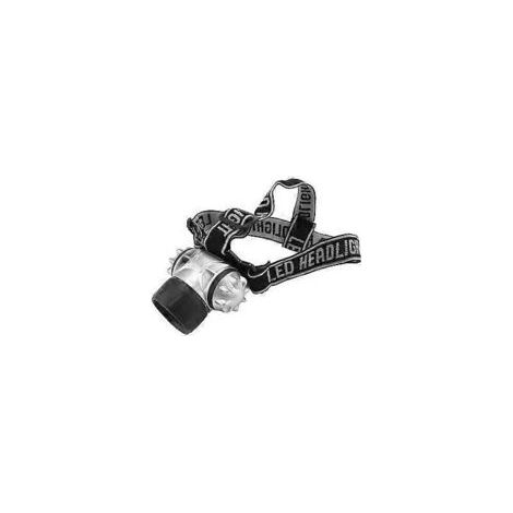Lampada frontale Crezuo a 12 LED, zoomabile, bianca, impermeabile, per la pesca.