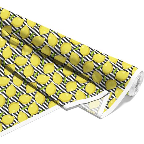 TESSUTI DECORATIVI PER ESTERNI OXFORD - Motivo Limoni su Righe I DX036 (1/5)
