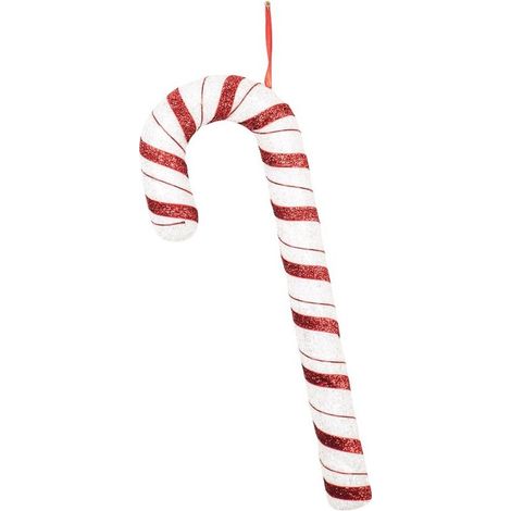 Décoration de Noël en Forme de Sucre d'Orge en Mousse Coloris Blanc et Rouge 52 cm - PANGIVO (1/4)