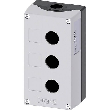 Siemens 3SU1803-0AA00-0AB1 3SU18030AA000AB1 Boîtier vide 3 emplacements (L x l x H) 154 x 85 x 64 mm sans inscription gris 1 pc(s) Y403271 (1/3)