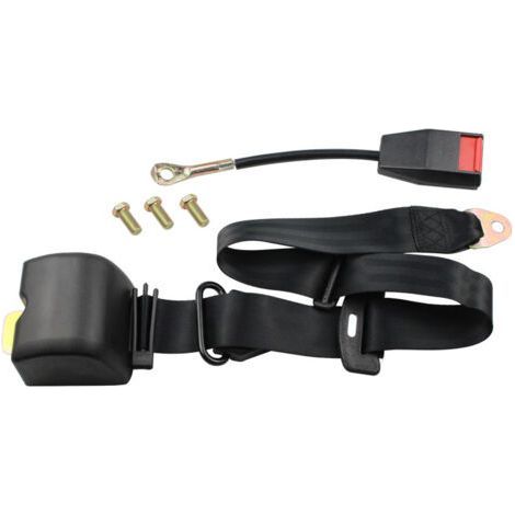 Cinturón de seguridad universal para automóvil ajustable de 3 puntos + tornillos (1/4)