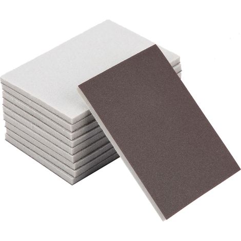 10 pièces de papier de verre éponge carré grain 120/180/240, papier de ponçage fin pour polissage (240) (1/5)