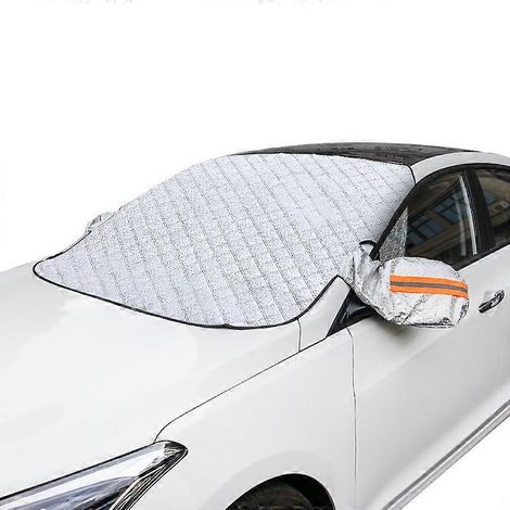 Housse de pare-brise de voiture, protection hivernale universelle contre le givre, la neige, la glace, les UV, la pluie et le soleil. (1/5)