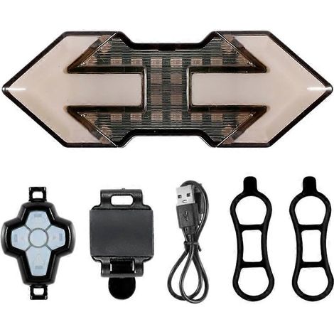 Feu arrière de vélo avec télécommande sans fil et clignotants - Pièces de vélo (1/5)