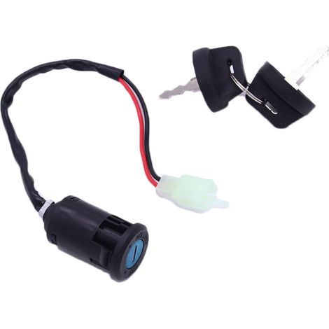 Motorcycle, ATV, and electric vehicle modification parts: two-speed, two-pin, capped, waterproof ignition lock suitable for multiple models. (1/5)