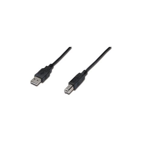 Cable de impresora DIGITUS USB 2.0 macho/macho - macho/macho, 1 m, negro