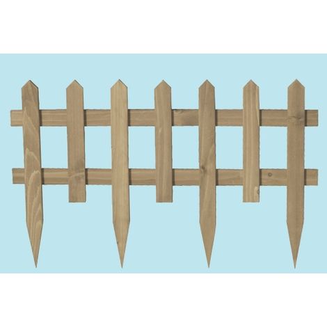 Staccionata In Legno Tropicale Mod.Garden Da Giardino 67 X H.42cm. (1/2)
