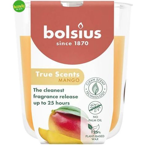 Candela vetro True Scents Bolsius Mango