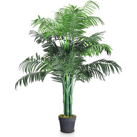 GOPLUS Plante de Simulation Hauteur 110CM, Art Floral Faux Bonsaï Décoration en Plastique Paysage, Ménage Bureau Décorations à Intérieur ou Extérieur (1/5)