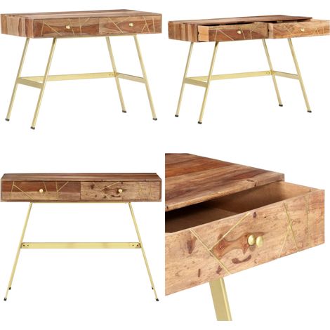 Scrivania con Cassetti 100x55x75 cm Legno Massello di Acacia - Scrivania con cassetti - Scrivania industriale