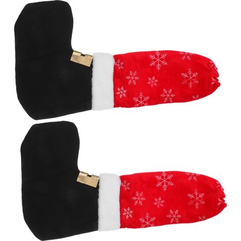 Lot de 2 housses de pieds de chaise antidérapantes en tissu (1/5)