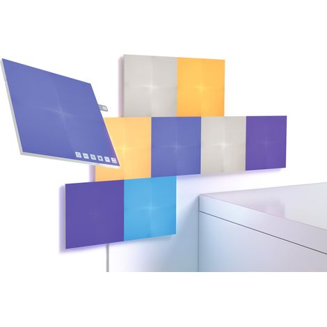 Nanoleaf Canvas Starter Kit, 9 quadrati luminosi intelligenti LED RGBW - Luci da parete de Indoor Wall Modular, Lights Led 16M Colours WiFi,Compatibilecon Alexa, Room and Gaming Decor. (1/4)