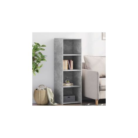 Buffet gris béton 40x41x124 bois d'ingénierie (1/5)