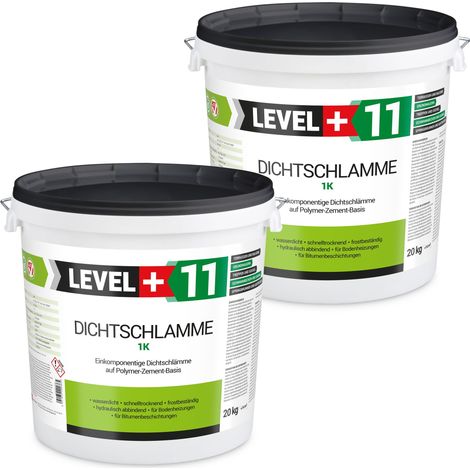 LEVEL+ Dichtschlämme 1K Trockener Keller Abdichtung L+11 - 40KG