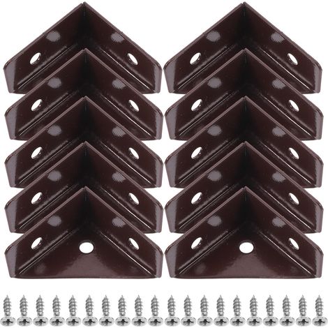Équerres de Fixation Épaissies en Acier Laminé à Froid 10 Pcs Équerres de Fixation pour Étagère, pour Jonction de Meuble et Tablette, Tête et Pied de Lit (1/5)