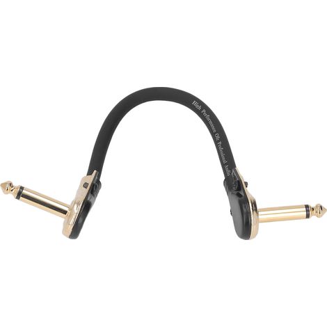 Lot de 2 Câble Guitare 15cm Angle Droit Réduction Bruit Anti-Parasite Plat pour Pédale Effets (1/5)
