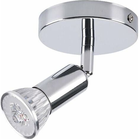 Aplique de pared LED, lámpara de baño, lámpara de techo con 1 foco regulable, GU10, 3 W (1/4)