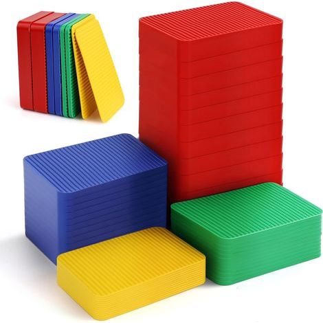 Lot de 48 rondelles en plastique - 60 x 40 mm - Pour portes, fenêtres, terrasses, plafonds, façades en verre (1/5)