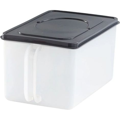 Bac de conservation alimentaire en plastique The Collection avec poignée de transport et couvercle - Noir (1/4)