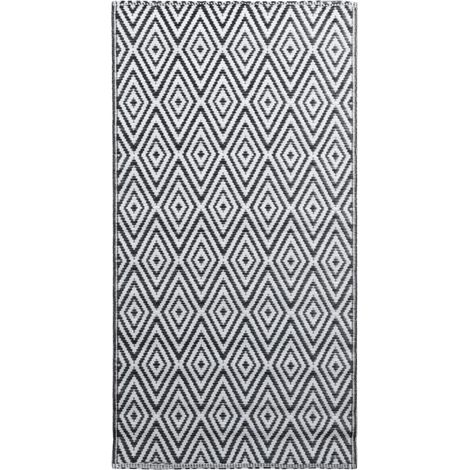 Maison Exclusive - Outdoor-Teppich ARAKIL Weiß und Schwarz 160x23