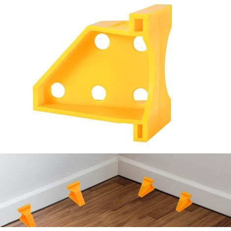 (20 pièces, jaune) Lot professionnel de 20 cales pour pose de sols stratifiés, vinyle et parquet, espacements précis de (1/4”) et (1/2”), réutilisables, faciles à utiliser (1/5)