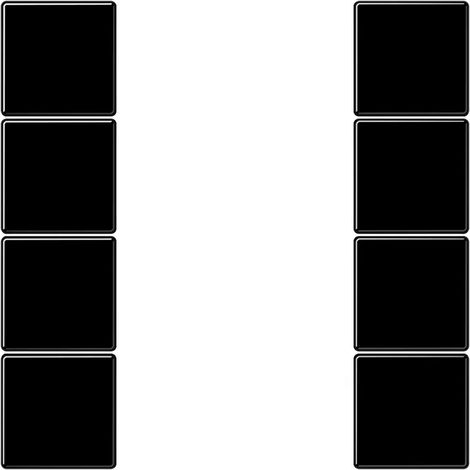 Jung Tastensatz 4fach, F50, Serie LS, schwarz LS504TSASW (1/2)