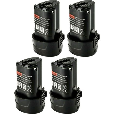 4X Battterie pour Makita BL1013 10,8 V 1500 mAh Li-thium pour Makita Batterie BL1014 BL1015 194550-6 194551-4 195332-9 DF030D DF330D TD090D (1/5)